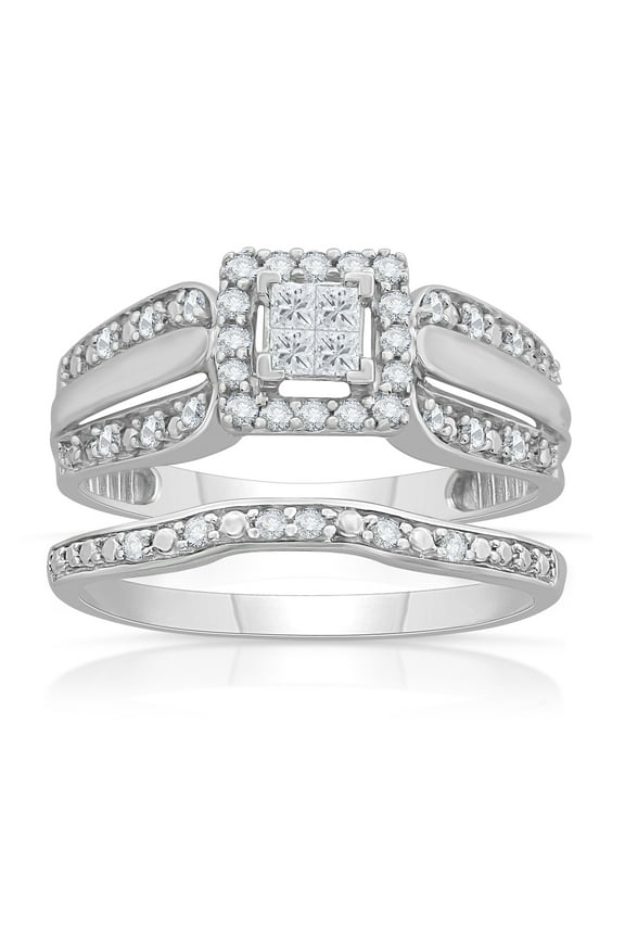 Stacking Diamond Engagement Ring 1/3 ct 10k White Gold