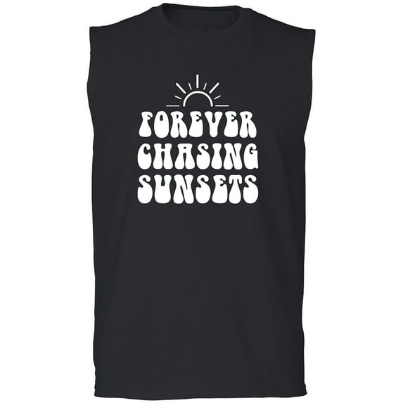 Forever Chasing Sunsets Adult Sleeveless Tee