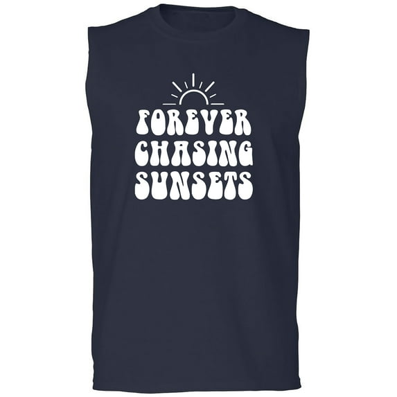 Forever Chasing Sunsets Adult Sleeveless Tee