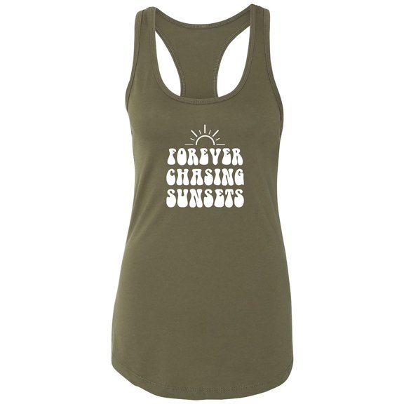 Forever Chasing Sunsets Racerback Tank