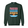 thumbnail image 1 of Forever Chasing Sunsets Retro Summer Beach Vacation Gift Sweatshirt, for men & women, up to size 5XL, 1 of 3