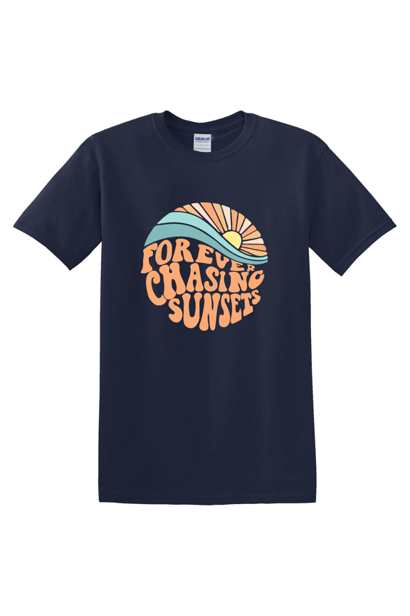 Forever Chasing Sunsets Summer Graphic T-Shirt