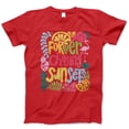 thumbnail image 1 of Forever Chasing Sunsets T-Shirt - Tropical Vacation Tee with Colorful Fruits Flamingo and Leaves - Cute Summer Shirt, Beach Graphic Tshirt for Women, 1 of 7