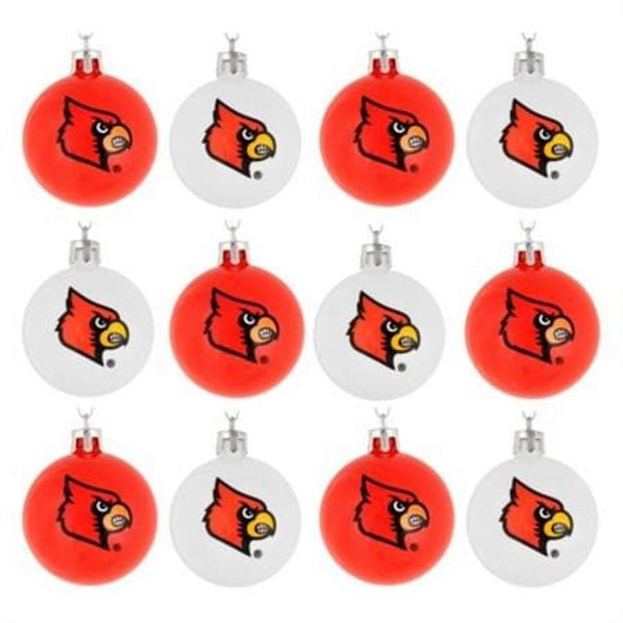 Forever Collectables 2 NCAA Plastic Ball Christmas Ornament, University of  Louisville Cardinals, Set of 12 