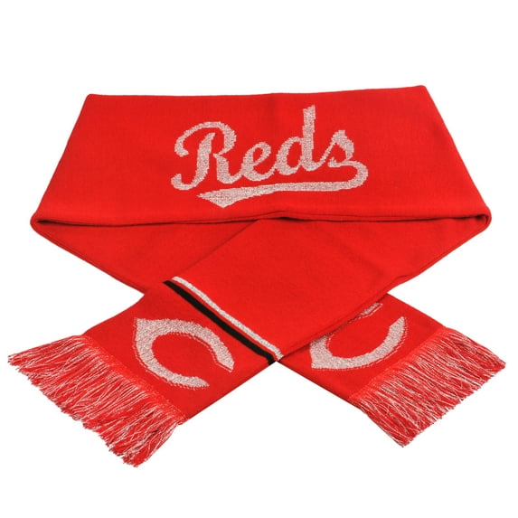 Forever Collectibles Adult Female Glitter Scarf, Cincinnati Reds