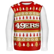 Forever Collectibles - NFL Wordmark Ugly Sweater, San Francisco 49Ers-Large