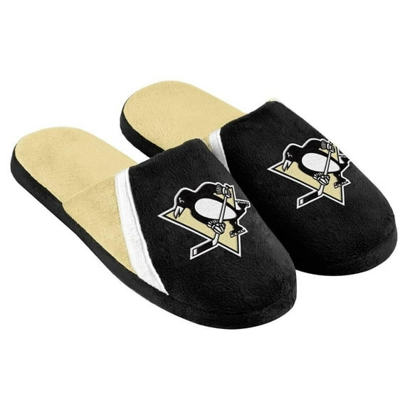 Forever Collectibles Pittsburgh Penguins NHL Swoop Logo Slide Slippers X-Large Unisex