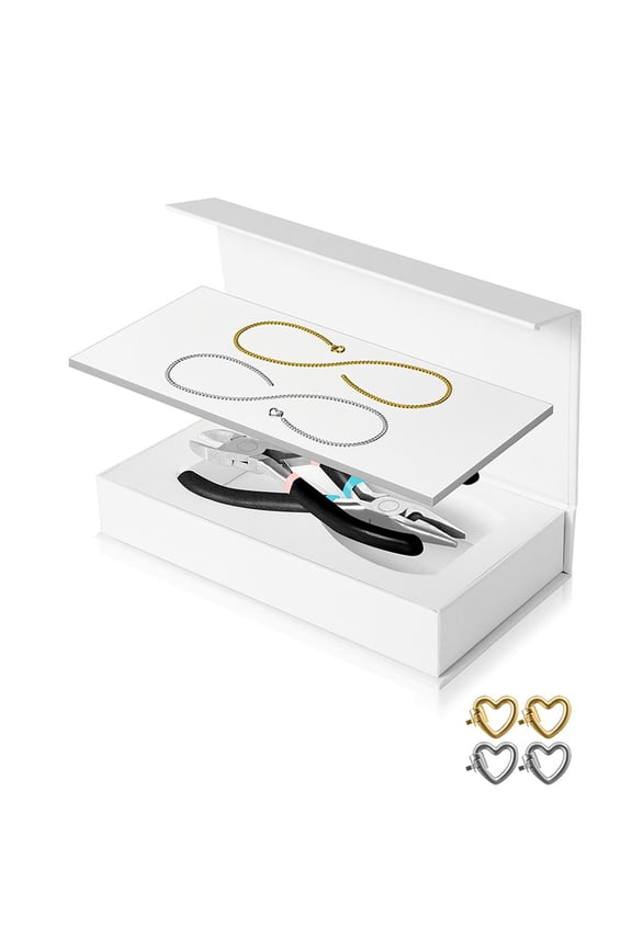 Forever Couples Bracelet Kit,Locking Heart Clasp DIY Bracelet Set for Couples, Friends, and Family,Forever Bracelet Making for Couples Gift Friendship Bracelets,Jewelry Gifts for Women Men