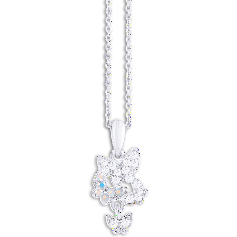 Forever Crystals Pendant Butterfly Cluster Auorora Borealis