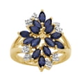 thumbnail image 1 of Forever Facets 18K Yellow Gold Over Sterling Silver Cluster Ring, Adult Female, 1 of 3