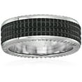 thumbnail image 1 of Forever Facets Black Rugged Design Sapphire Tungsten Comfort Fit Wedding Band, Male, Size 8.5, 1 of 2