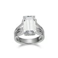 thumbnail image 1 of Forever Facets Cubic Zirconia Cathedral Engagement Ring in Rhodium Plated Sterling Silver, Adult Female, 1 of 8