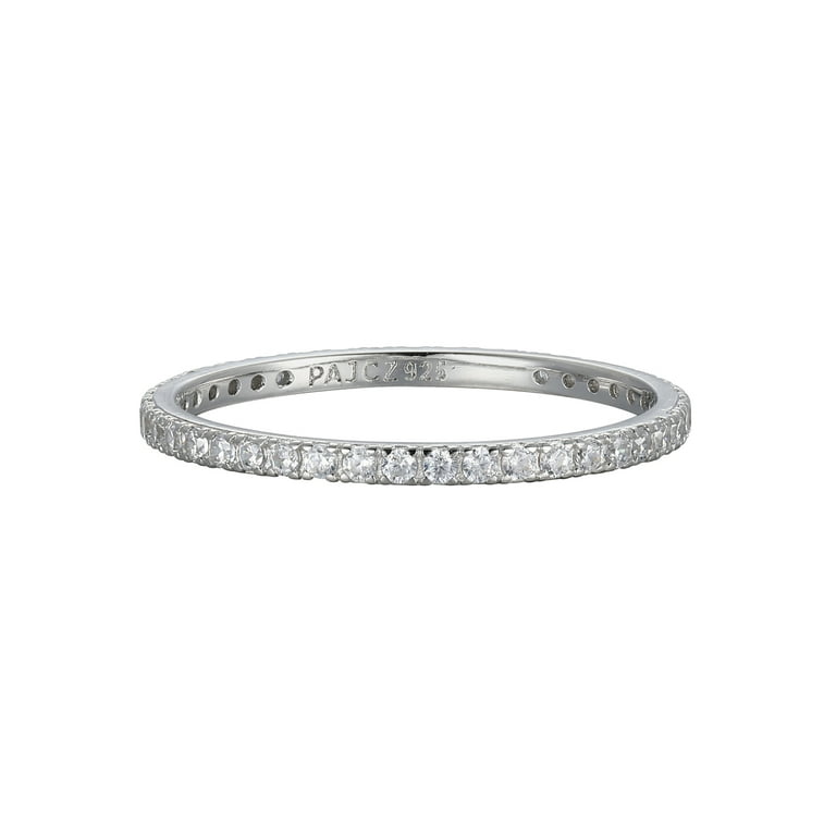 Double Band Knuckle Ring Rhodium on Sterling Silver with Cubic Zirconia Double Band Knuckle Ring Rhodium on Sterling Silver with Cubic Zirconia