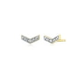 thumbnail image 1 of Forever Facets Diamond Accent Chevron Stud Earrings, 1 of 2