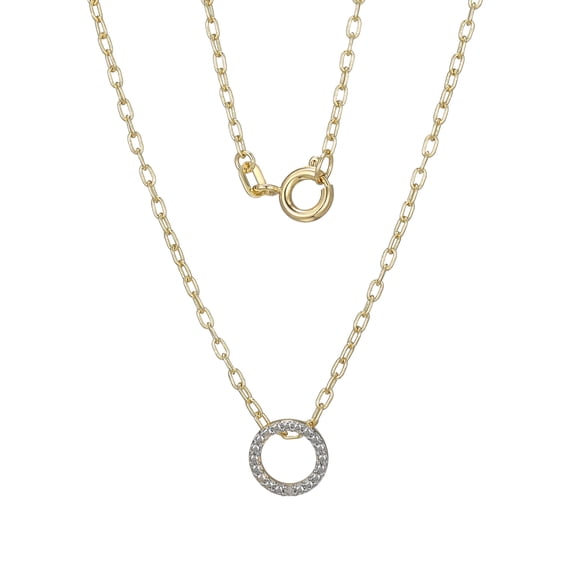 Forever Facets Diamond Accent Circle Necklace