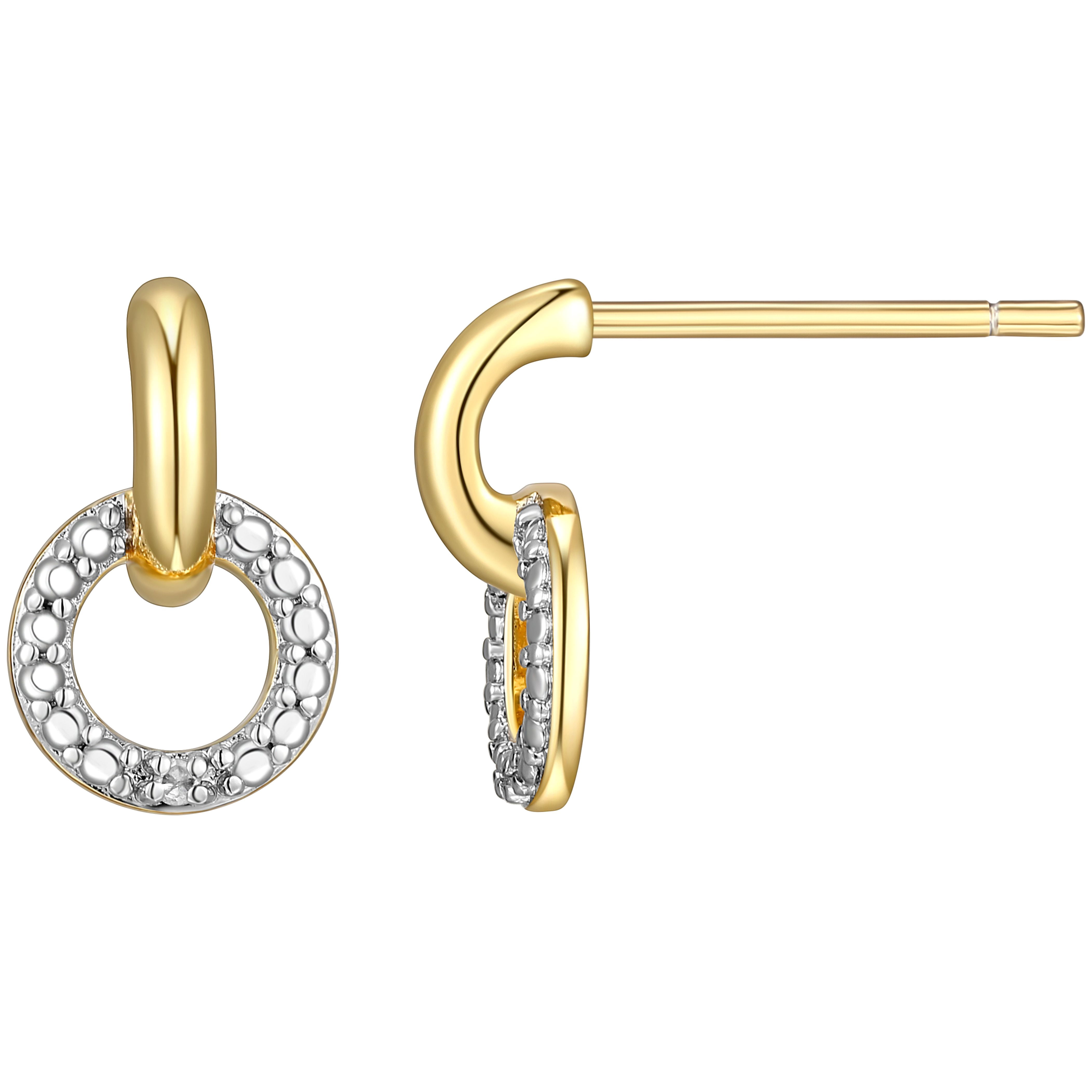 Forever Facets Diamond Accent Circle Stud Earrings