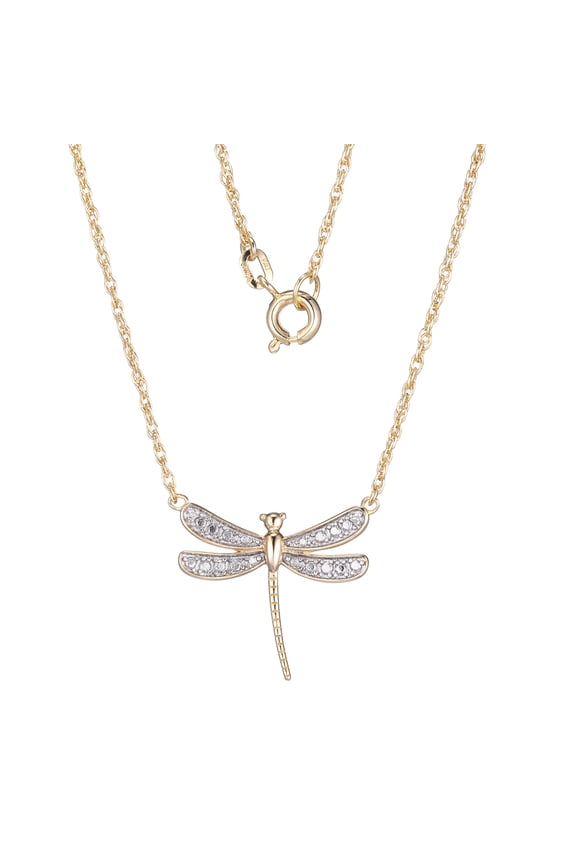 Diamond Accent Dragonfly Necklace