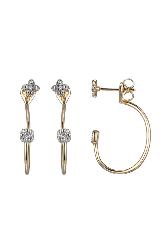 Diamond Accent Jacket Earrings