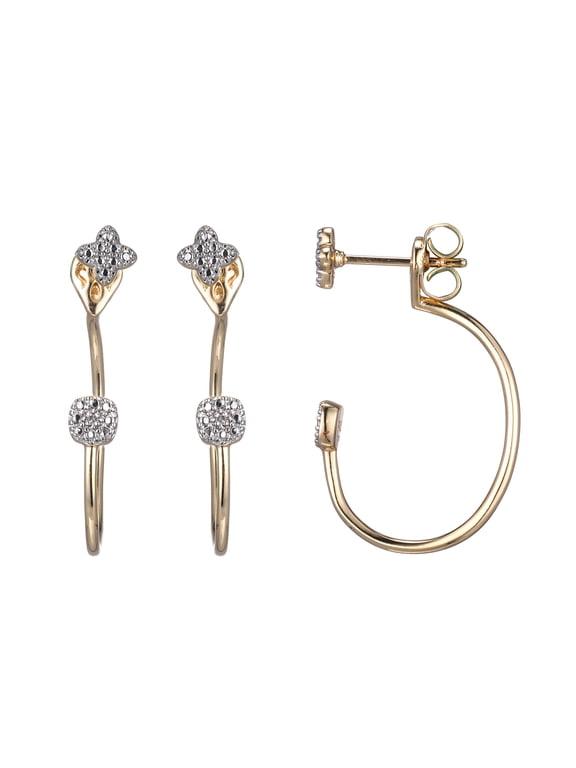 Diamond Accent Jacket Earrings