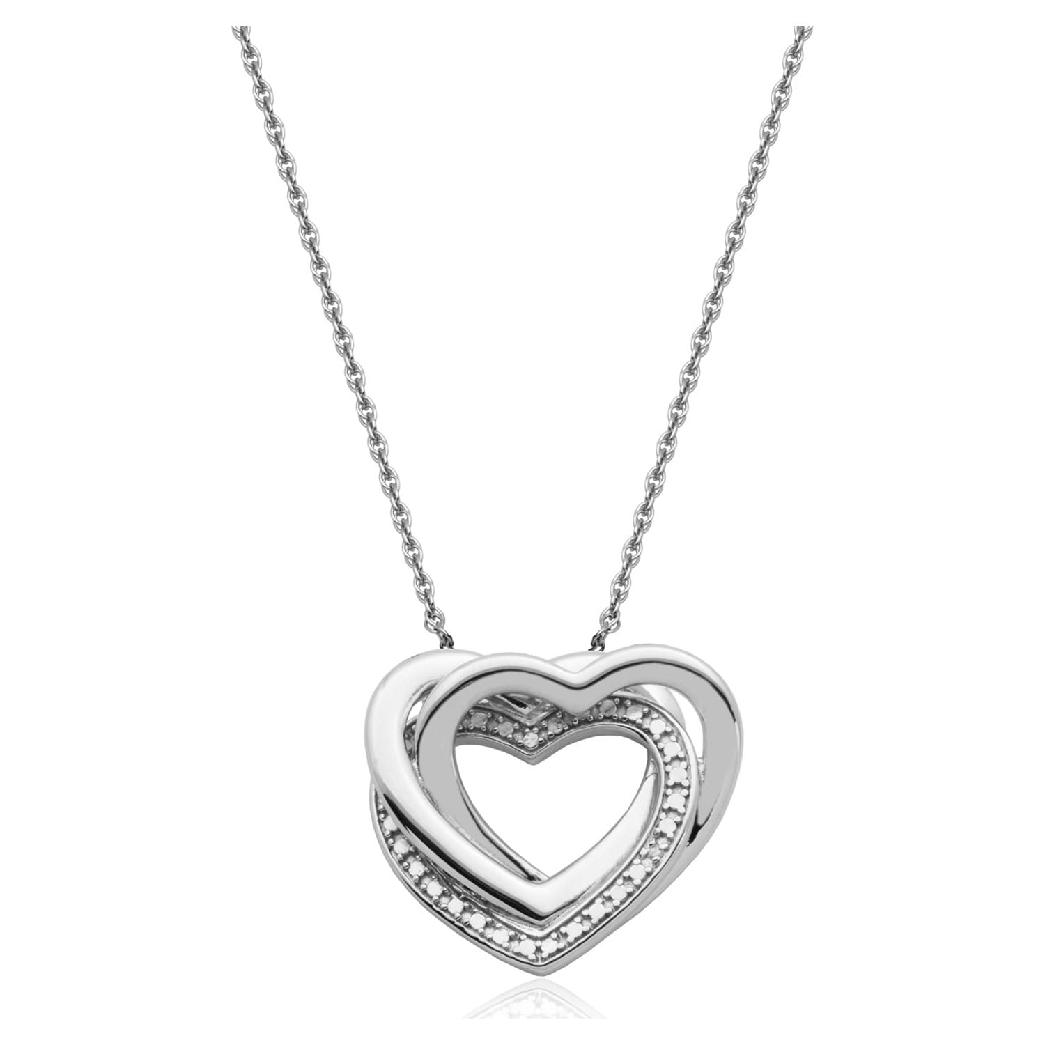 Tiffany & Co Sterling Silver Triple Open Heart Pendant Necklace With  Box