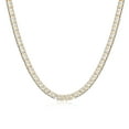 thumbnail image 1 of Forever Facets Diamond Accent Twist Necklace in 18k Yellow Gold over Bronze, Adult Female, 1 of 6