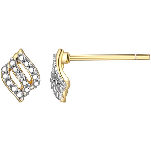 Forever Facets Diamond Accent Wave Stud Earrings