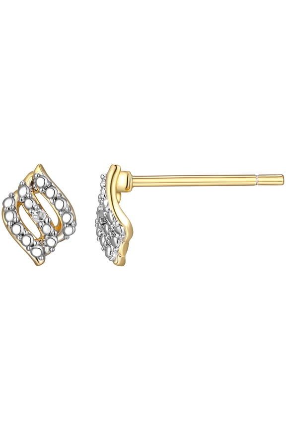 Diamond Accent Wave Stud Earrings