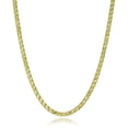thumbnail image 1 of Forever Facets Jewelry 18 Karat Yellow Gold over Sterling Silver Genuine Peridot Marquise Wave Tennis Necklace with Black Velvet Pouch and Box, 18 Inches, 1 of 7