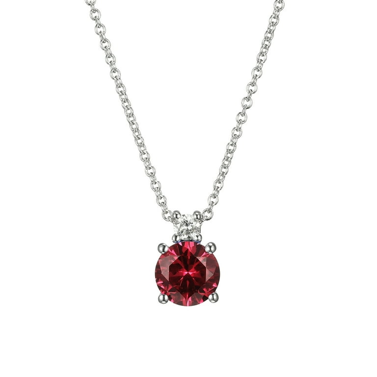 Womens ruby hotsell necklace
