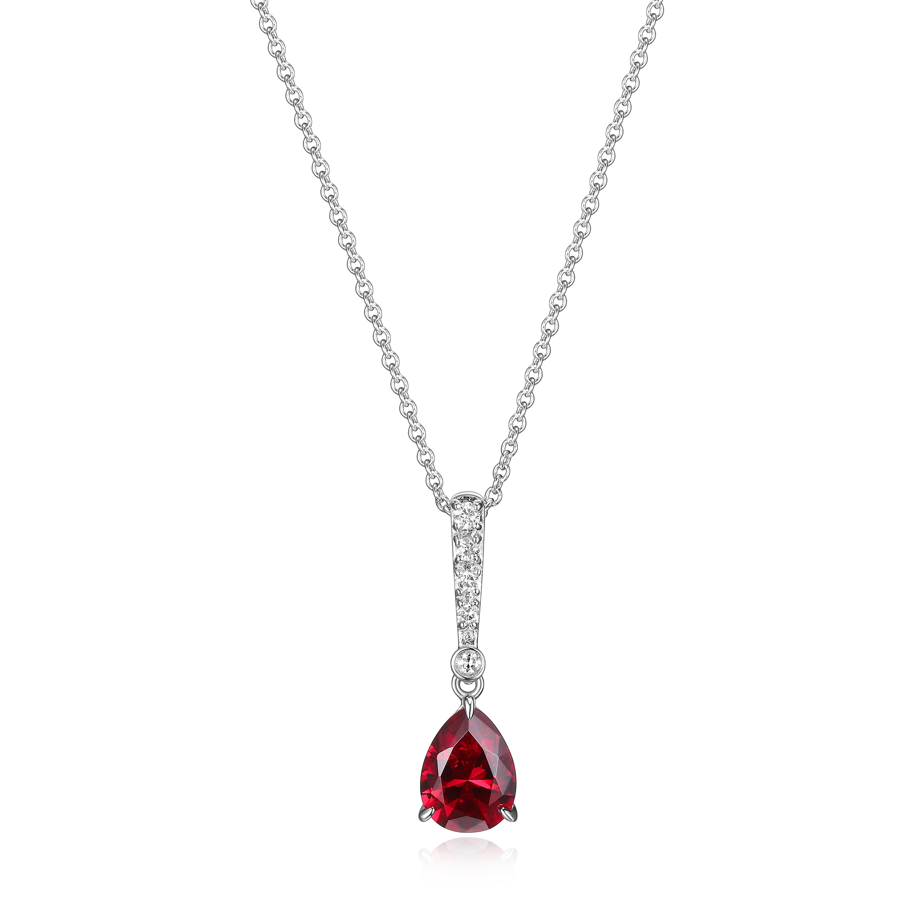 Charming Silver Vintage 10*14mm Lab Created Ruby Gemstone Luxury Jewellery  Set – The Jewellery Supermarket