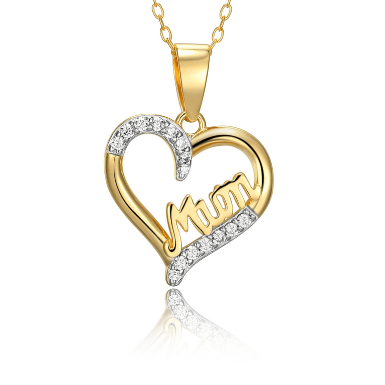 10k Gold Heart CZ Center with Two Open Hearts 18.5 inch Necklace 10k Gold Heart CZ Center with Two Open Hearts 18.5 inch Necklace