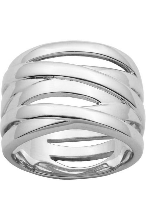 Sterling Silver Criss Cross Ring, Adult Female, Size 8