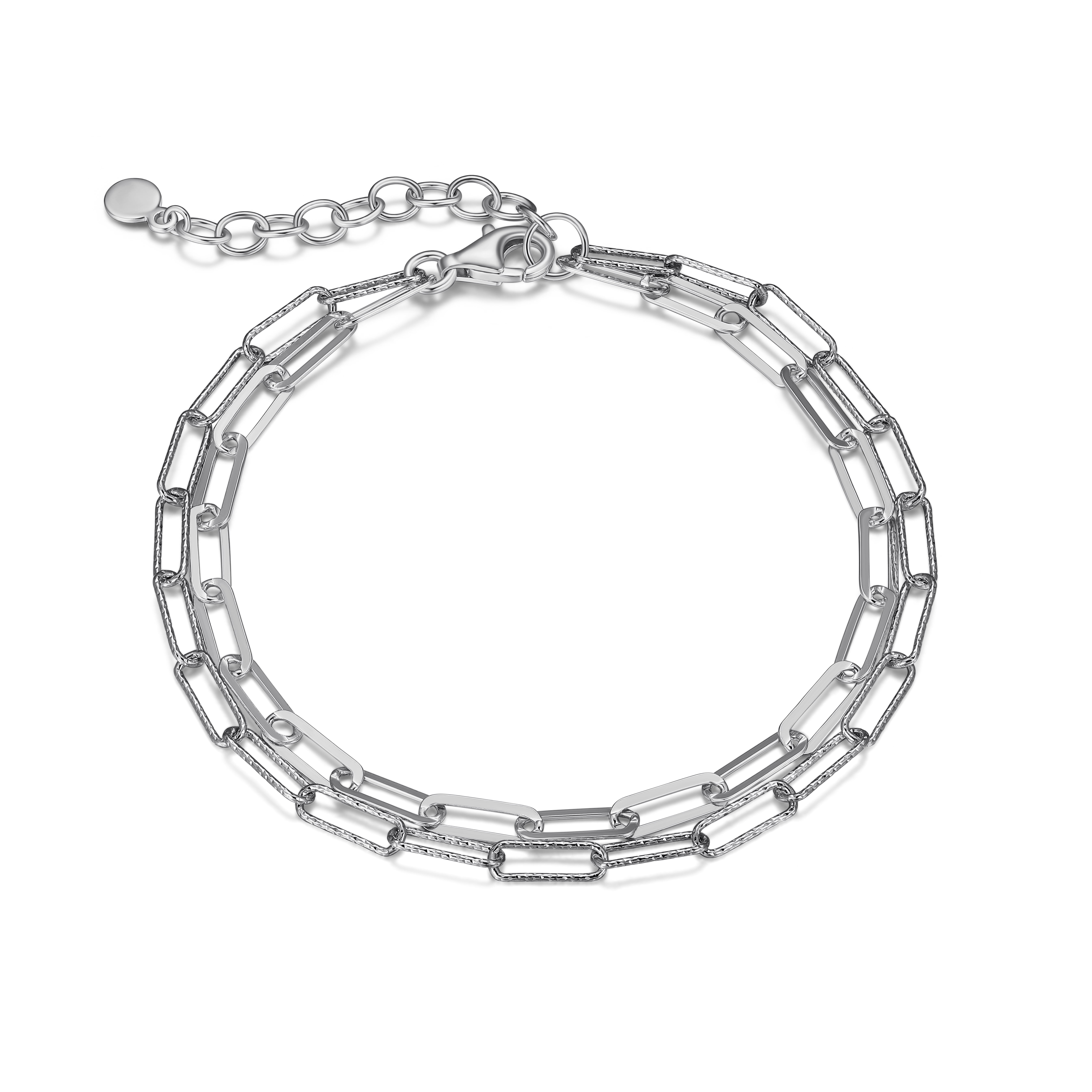 Sterling Silver Bracelet made of Paperclip Chain (3mm), Measures 6.75 –  Robson's Jewelers