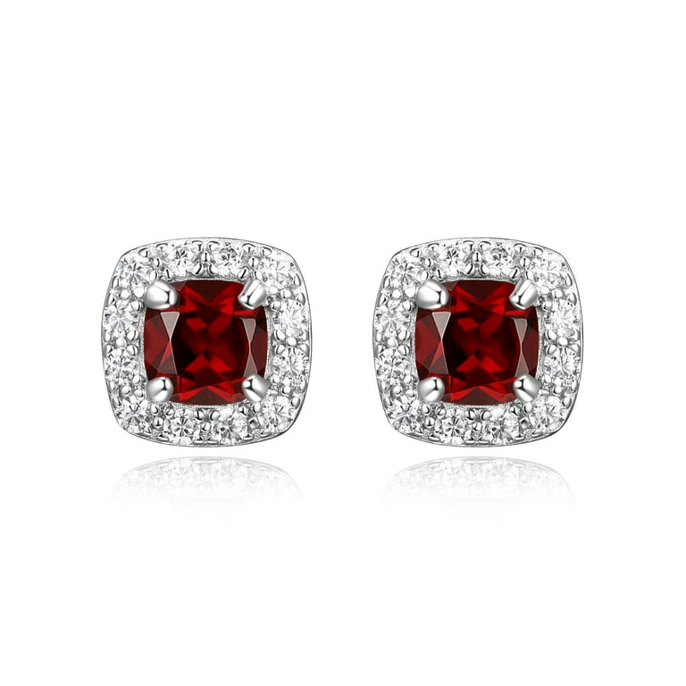 Platinum cubic zirconia stud earrings best sale