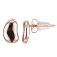 thumbnail image 1 of Forever Facets18K Rose Gold Over Sterling Silver Bean Stud Earrings, Adult Female, 1 of 1