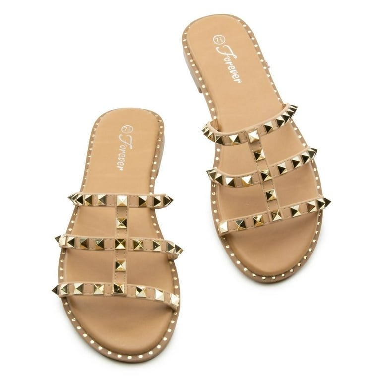 Studded strappy sandals deals