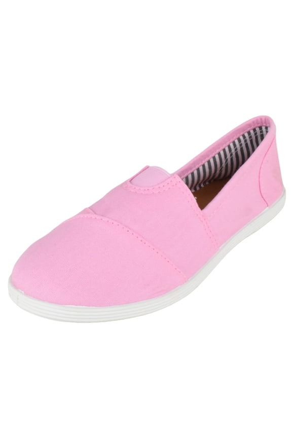 Flat Women's Shoes Linen Canvas Slip-On Loafers Fashion Sneakers MURPHY-23 Light Baby Pink 8.5