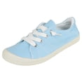 thumbnail image 1 of Forever Flat Women's Shoes Linen Canvas Slip-On Sneakers Lace Up Loafers Comfortable Fashion Sneakers Comfort-01 Light Blue 7, 1 of 4