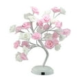 thumbnail image 1 of Forever Flower Artificial Outdoor Flowers Beautiful Rose Bouquet LED Tree Table Lamp Lights Party Wedding Home Decor Gift Birthday Decorations Pink, 1 of 8