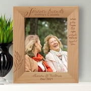 Forever Friends Personalized Wooden Frame 8" x 10" Brown Vertical