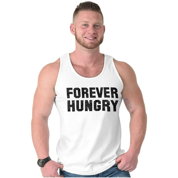 Forever Hungry Hangry Foodie Geek Plus Size Graphic Tank Top Brisco Brands 2X