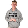 thumbnail image 1 of Forever Hungry Hangry Foodie Geek Unisex Plus Fleece Graphic Hoodie Brisco Brands 2X, 1 of 5