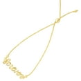 thumbnail image 1 of Forever In Script Element Bolo Friendship Adjustable Bracelet In 14K Yellow Gold, 9.25", 1 of 3