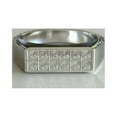 thumbnail image 1 of Forever Jewels 0.75 CT Princess Cut Moissanite Men Engagement Ring 14K White Gold Plated, 1 of 1