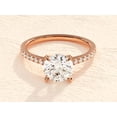 thumbnail image 1 of Forever Jewels 1.50Ct Round Cut Moissanite Women Engagement Ring 14K Rose Gold Plated, 1 of 1
