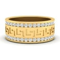 thumbnail image 1 of Forever Jewels 1 CT Round Moissanite Men Eternity Wedding Band Ring 14K Yellow Gold Plated, 1 of 5