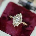 thumbnail image 1 of Forever Jewels 2.50Ct Marquise Moissanite Womens Bridal Engagement Ring Set 14K Yellow Gold Plated, 1 of 1