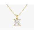 thumbnail image 1 of Forever Jewels 2 Carat Asscher Cut Moissanite Solitaire Women's Pendant 14K Yellow Gold Plated, 1 of 1