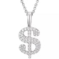 thumbnail image 1 of Forever Jewels 2 Ct Round Cut Moissanite Women Initial letter Pendant 14K White Gold, 1 of 5