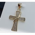 thumbnail image 1 of Forever Jewels 2Ct Round Cut Moissanite Women Cross Fancy Pendant 14K Yellow Gold Plated, 1 of 5
